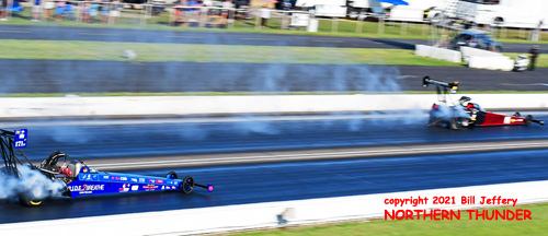 Joe Morrison (near lane) vs Leah Pruett (far lane) TF